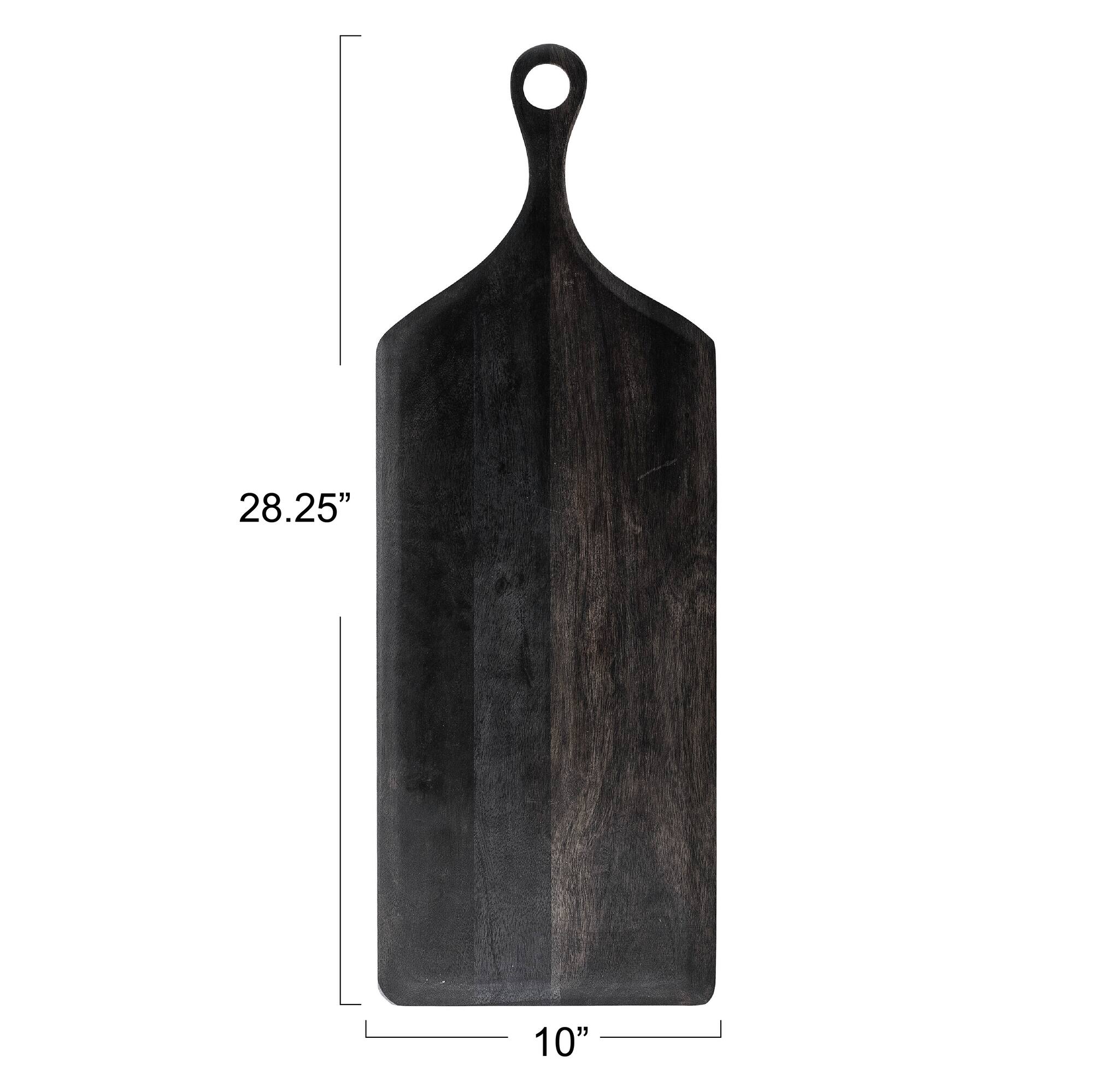 Hello Honey® 28" Black Acacia Wood Tray/Cutting Board
